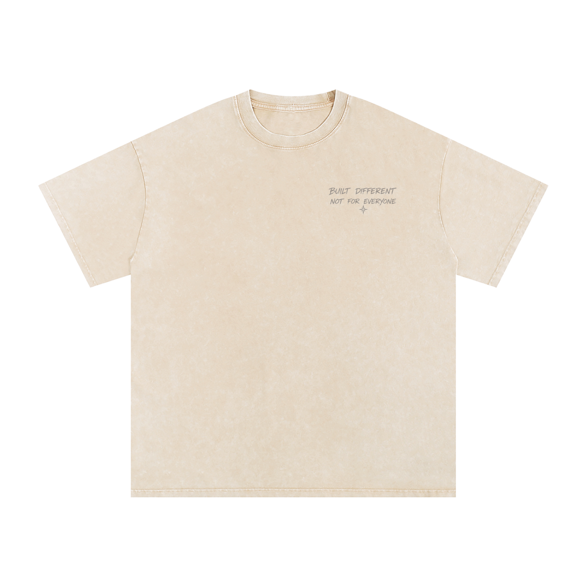 Snow Washed Oversized Cotton T-Shirt